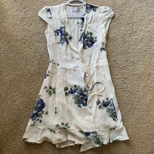 NWOT REFORMATION Radley Wrap Dress, Macadamia, XS